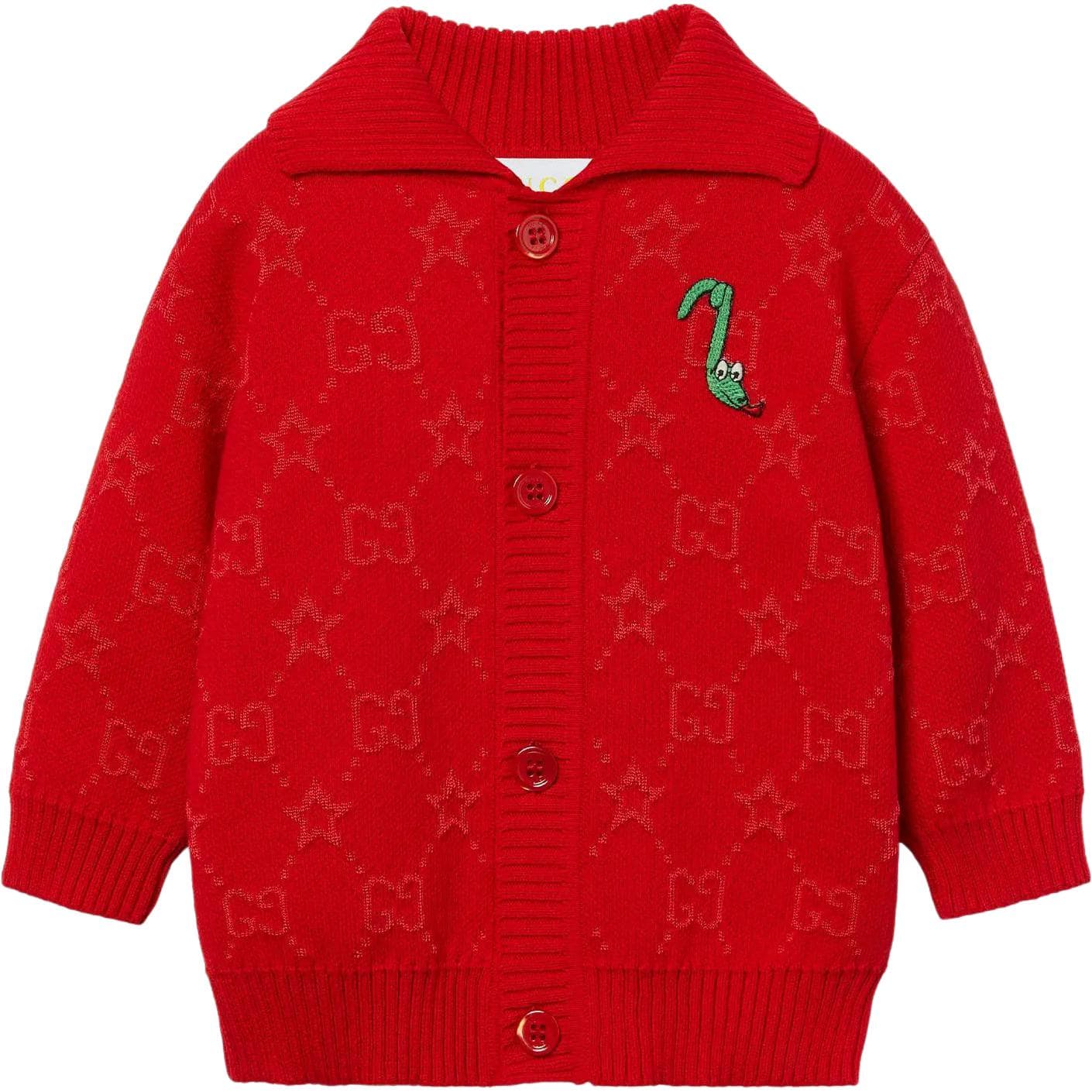 GUCCI Свитер SS25 Красный для младенцев и малышей - изображение 1