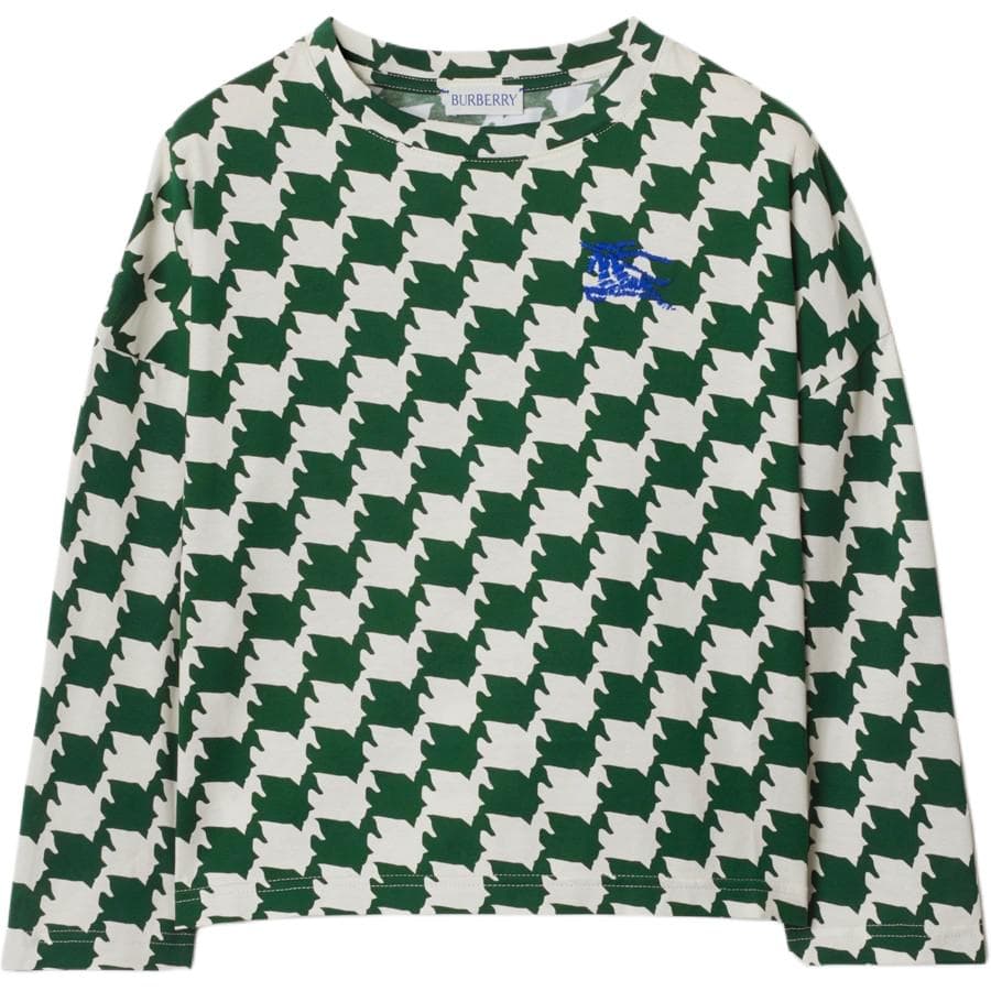 Футболка Burberry T-рубашка Темный цвет Мох Детская - изображение 1