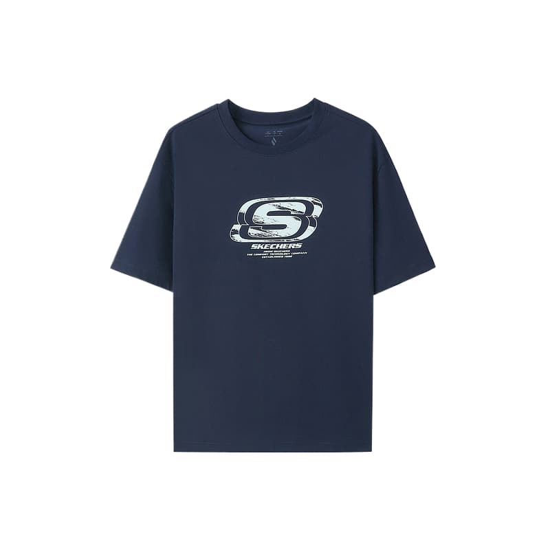 Футболка Skechers T-Shirt Унисекс Темно-Синий 002Z - изображение 1