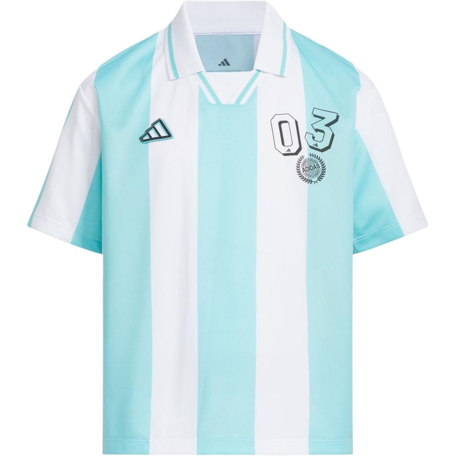 Футболка Adidas Climacool T Рубашка SS25 Белый Синий Детская - изображение 1