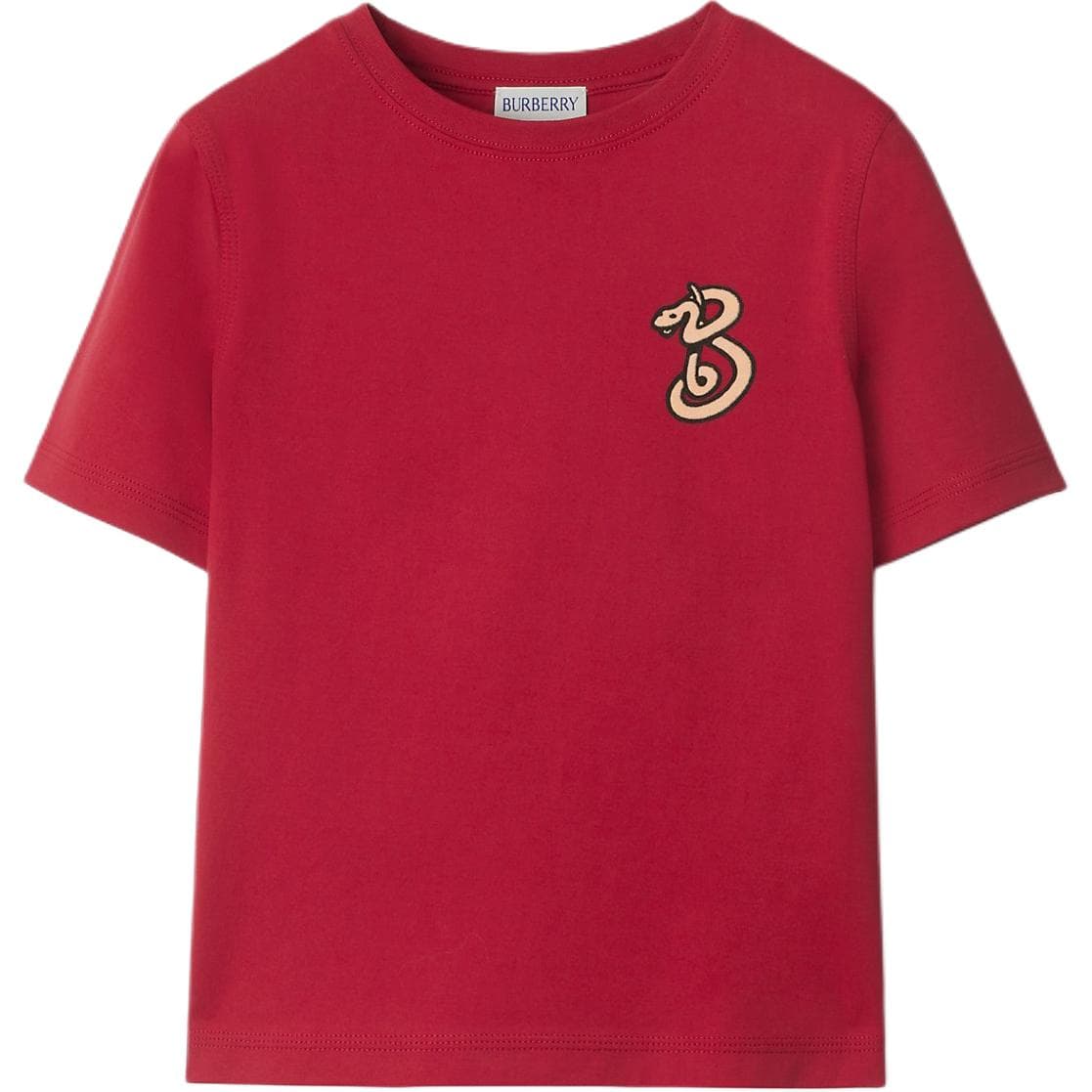 Футболка Burberry New Year Celebration Collection Красная KIDS T-рубашка - изображение 1