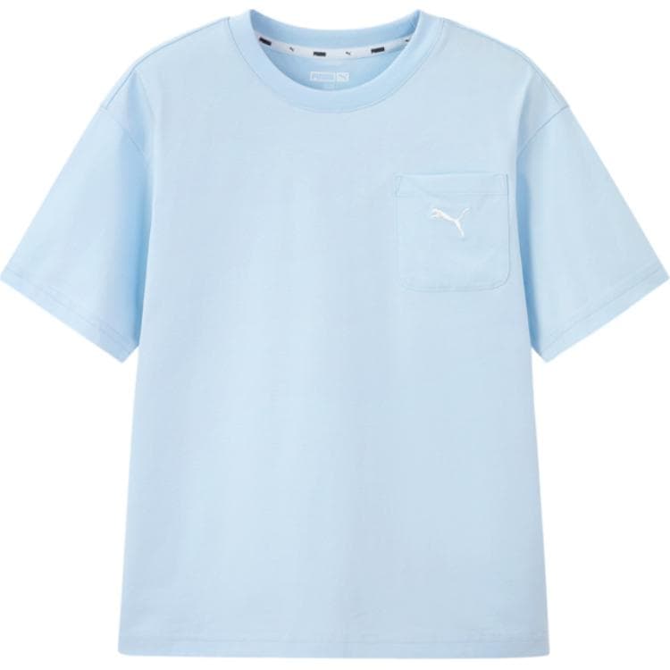 Футболка PUMA T-Shirt Sportstyle Джинсовый Светло-Синий Детский - изображение 1