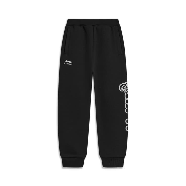 Li NING Young Спортивные трикотажные брюки Sports Life Collection Черный Детский - изображение 1