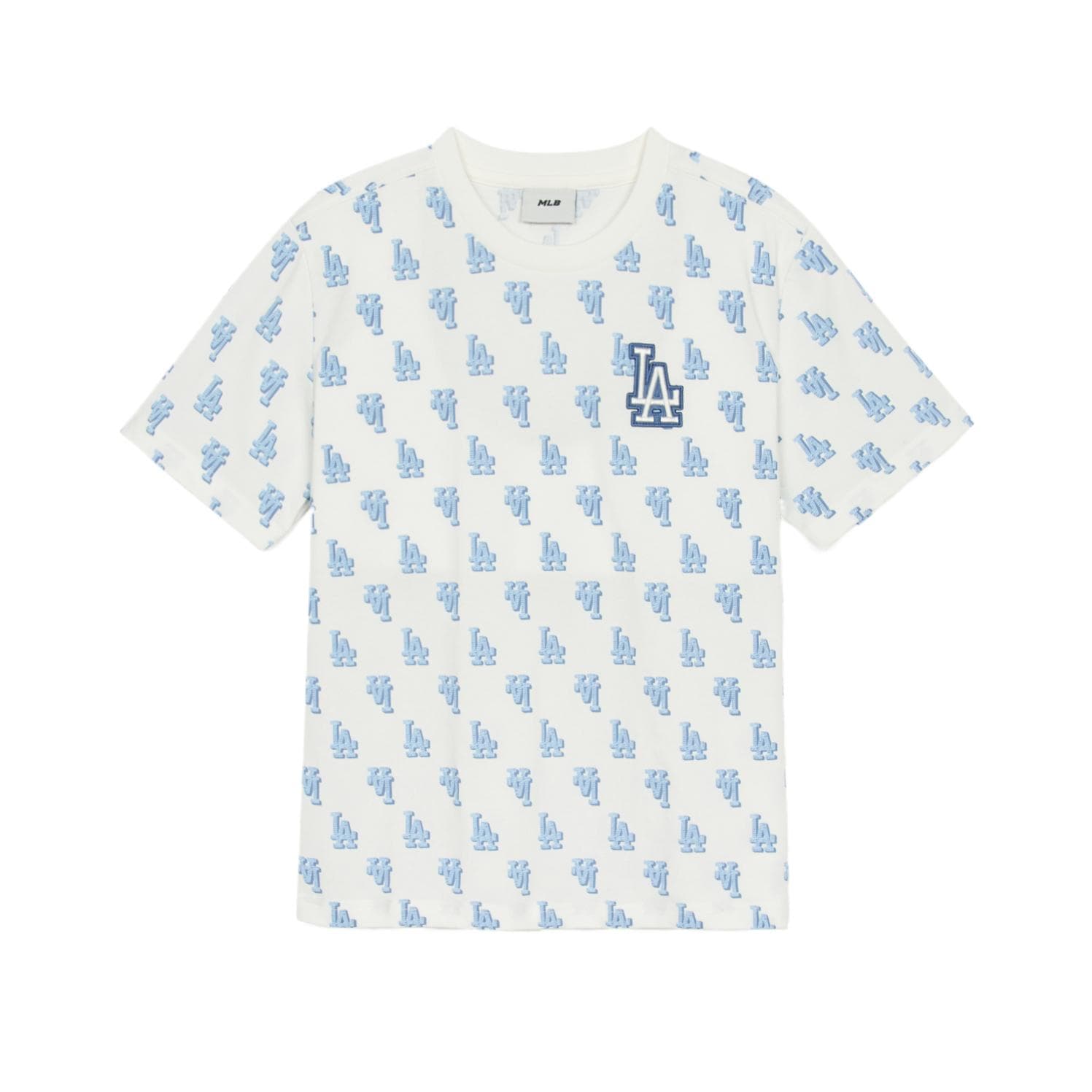 Футболка MLB MONOGRAM T Рубашка Кремовая Текстура Детская - изображение 1