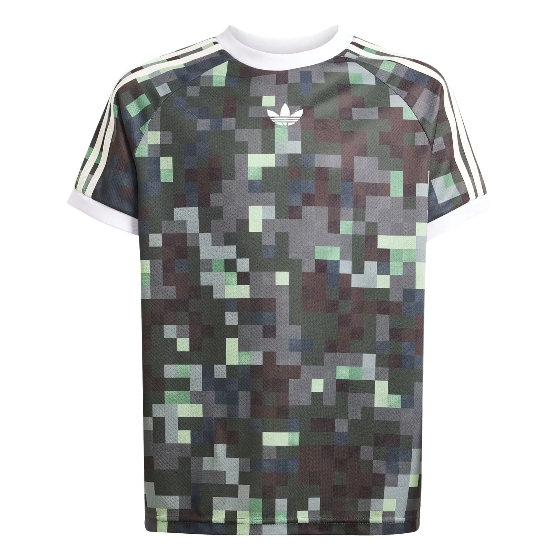 Футболка adidas originals Graphic Tee Серебряный Галька/Волшебный Лайм/Tribal Зеленый/Легенда Цвет плюща Kids T Рубашки - изображение 1