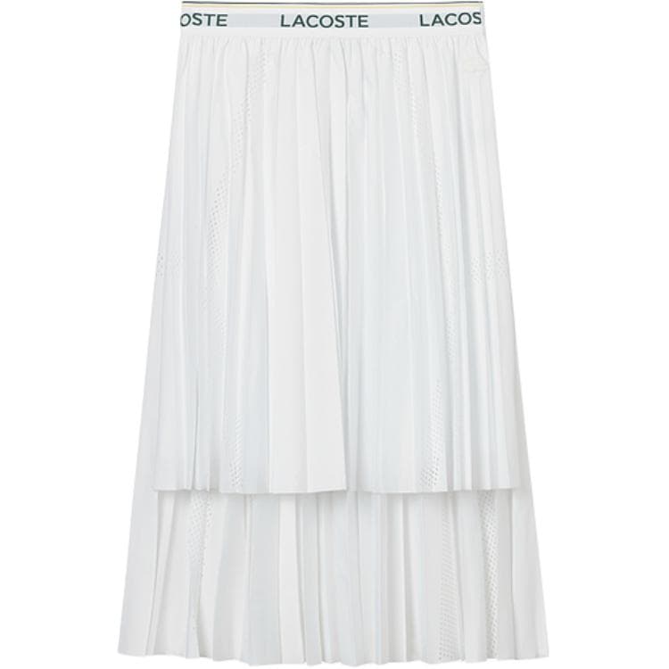 Юбка LACOSTE SS25 Повседневная длинная юбка женская белая - изображение 1