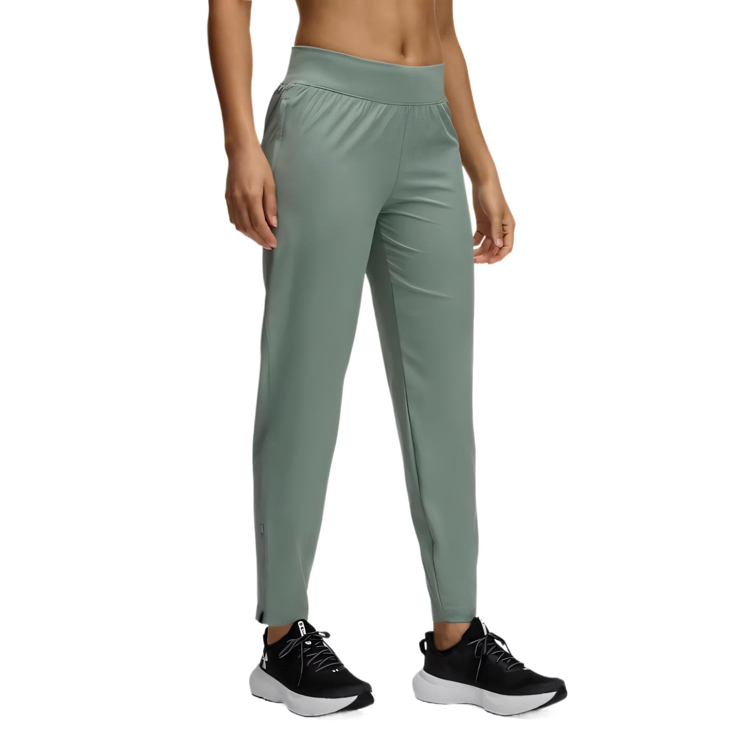 Штаны Under Armour OutRunStorm Спортивные брюки женские с силиконовым покрытием зеленые - изображение 1
