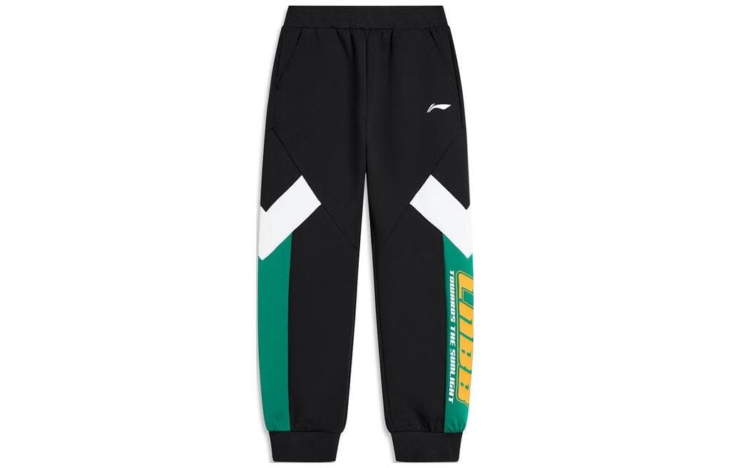 Li NING Young Спортивные трикотажные брюки Черный Детский - изображение 1