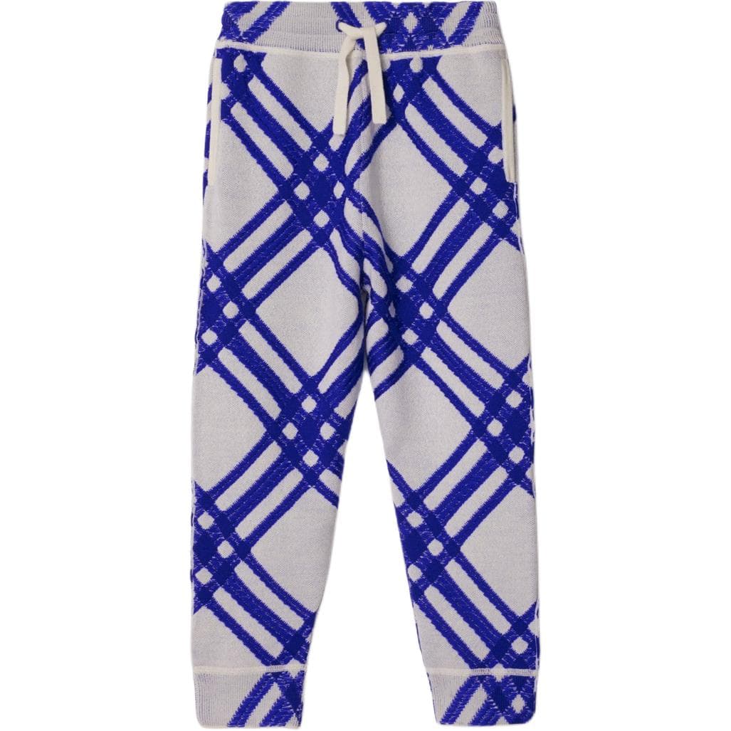 Burberry Спортивные трикотажные брюки SS24 Белый и синий цвет Детский - изображение 1