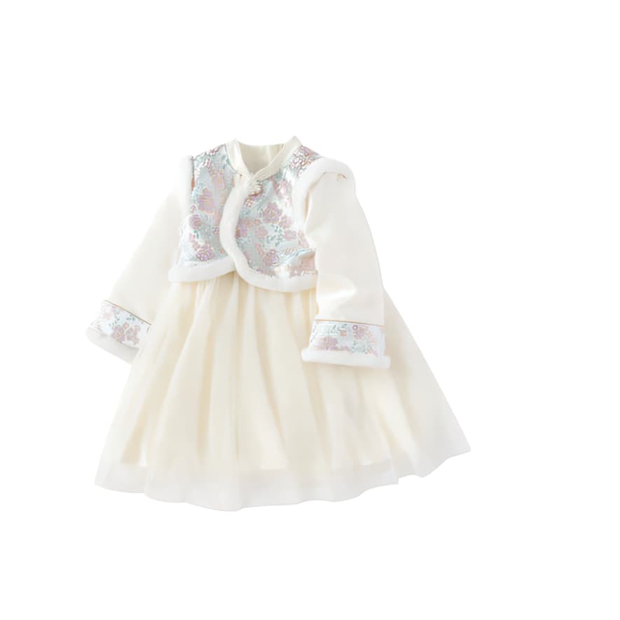 BALABALA Платье FW24 Белый Фиолетовый Детское 3-7 лет - изображение 1