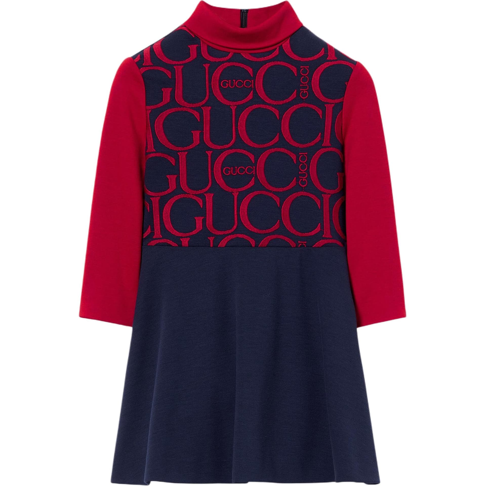 GUCCI Платье FW24 Синий Красный Детский - изображение 1