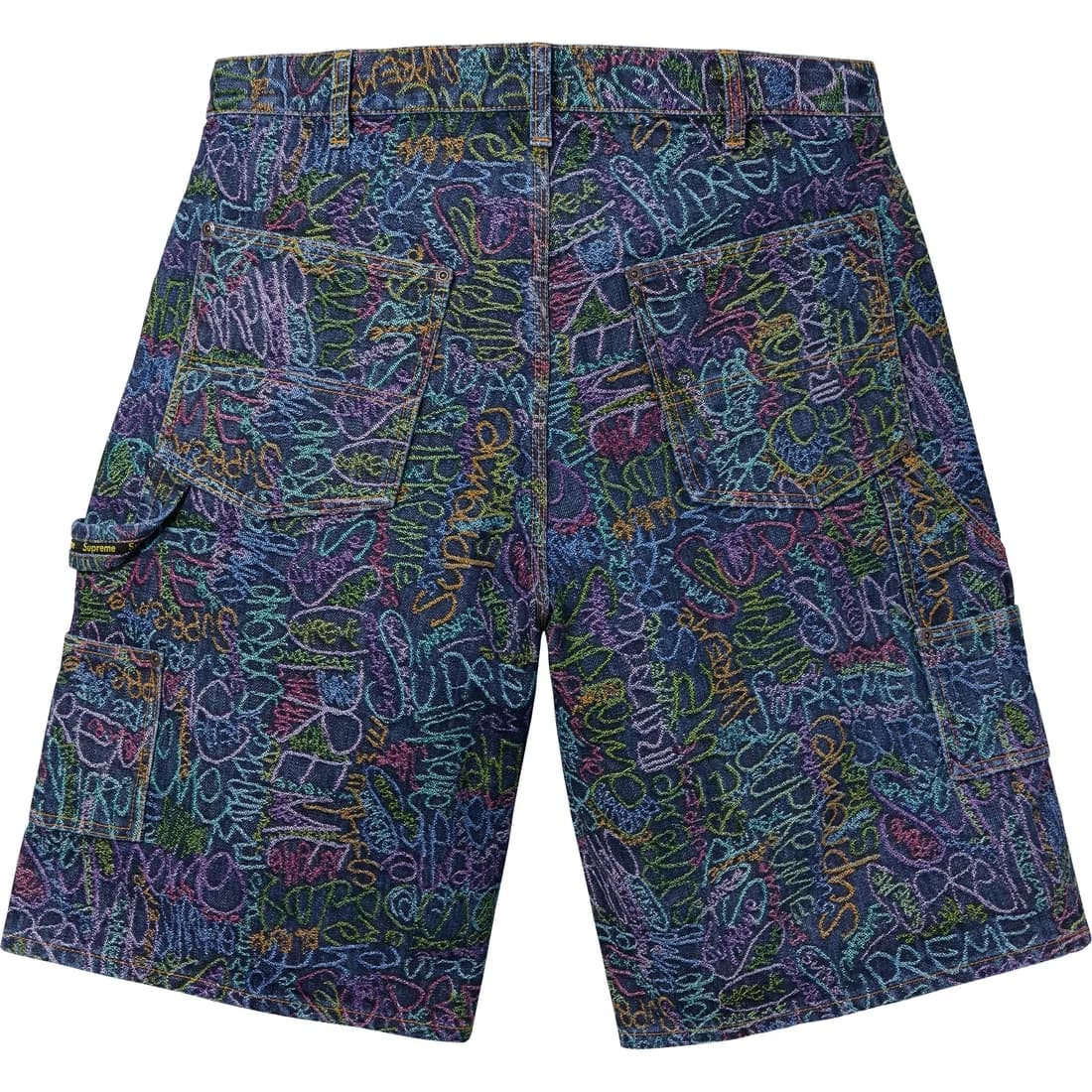 Джинсовые шорты Supreme SS25 Handwriting Double Knee Denim Short - изображение 2