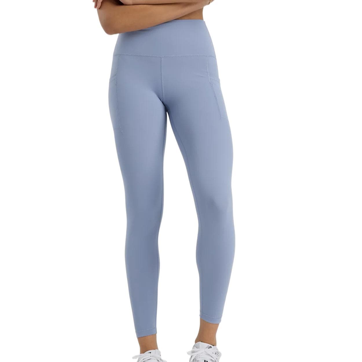 Штаны New Balance Sleek Pocket Спортивные брюки Женские Синие - изображение 1