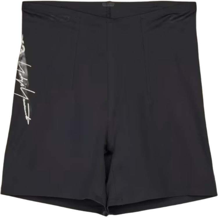 Y-3 Принт с логотипом Эластичный Облегающий крой Спортивные шорты Женский Черный - изображение 1