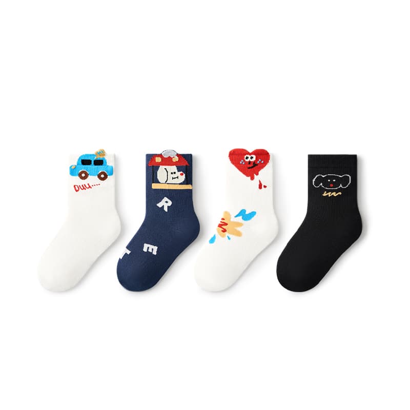 PRIMEET Didi Express 4 Pack Kids Socks PRIMEET Didi Express 4 Пачка Детские Носки - изображение 1