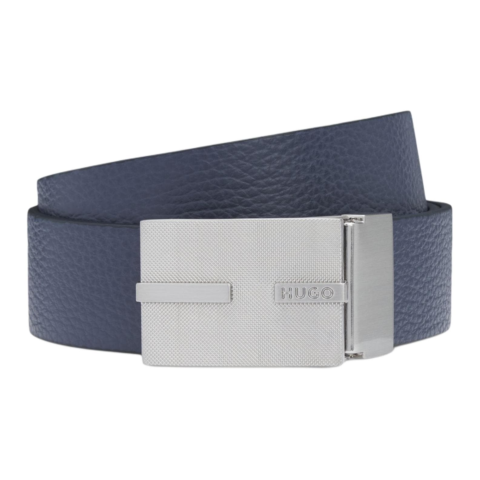 Ремень HUGO BOSS Smooth Clasp Кожаный Ремешок Мужской Зеленый 3,5 см - изображение 1