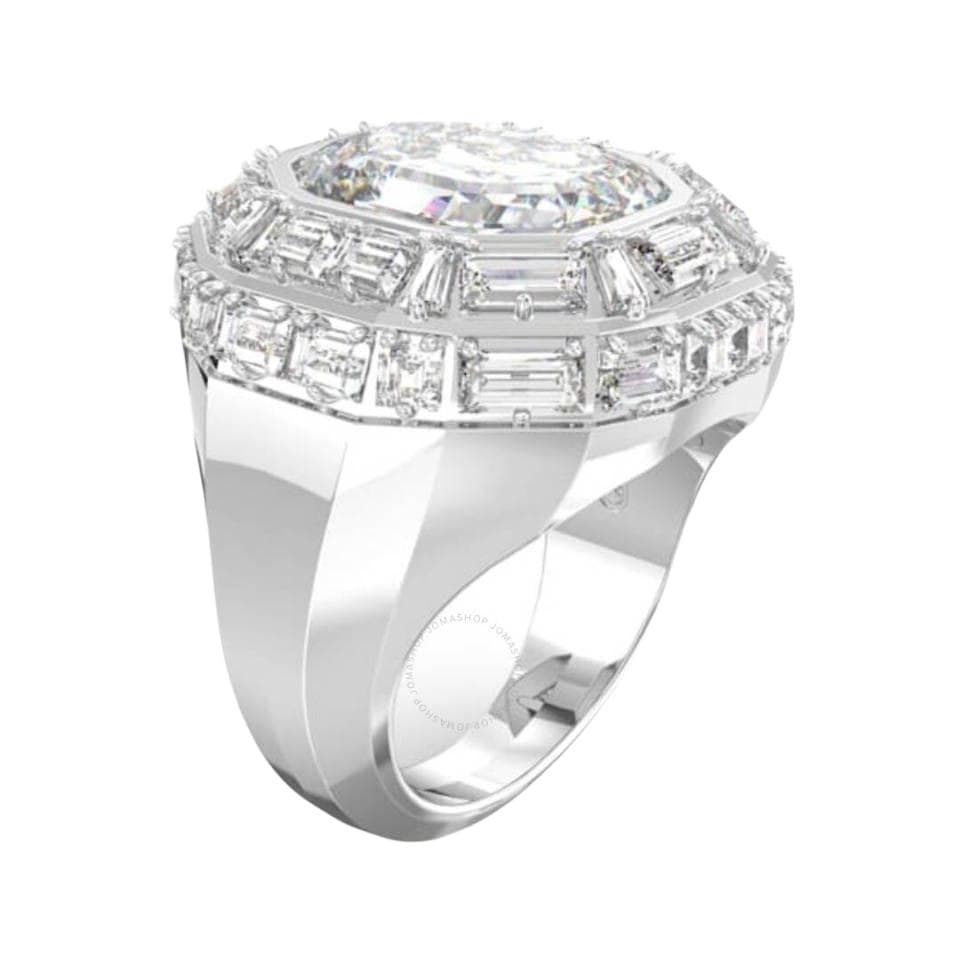 Кольцо Swarovski Кольца с родиевым покрытием унисекс серебряный - изображение 2