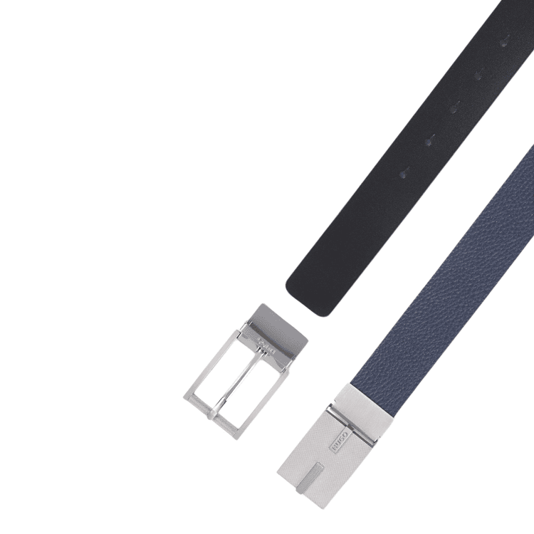 Ремень HUGO BOSS Smooth Clasp Кожаный Ремешок Мужской Зеленый 3,5 см - изображение 3
