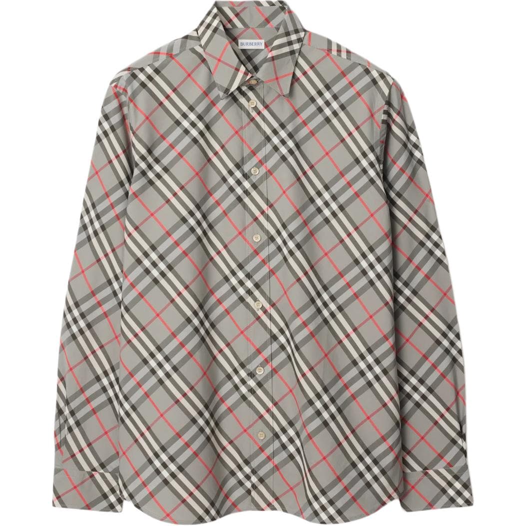 Рубашка Burberry Серые Мужские Рубашки - изображение 1