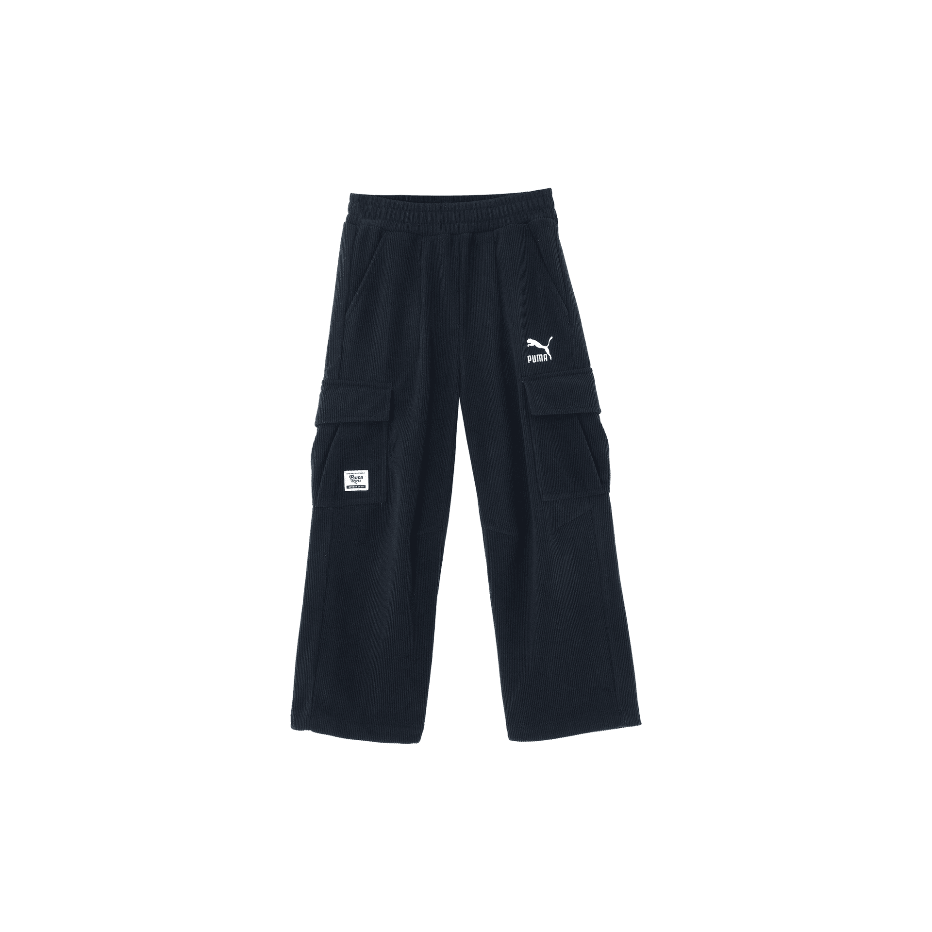PUMA Sportstyle Cargo Straight Нога Повседневный С флисовой подкладкой Рабочий стиль Карго Брюки Детские Темно-синие - изображение 1