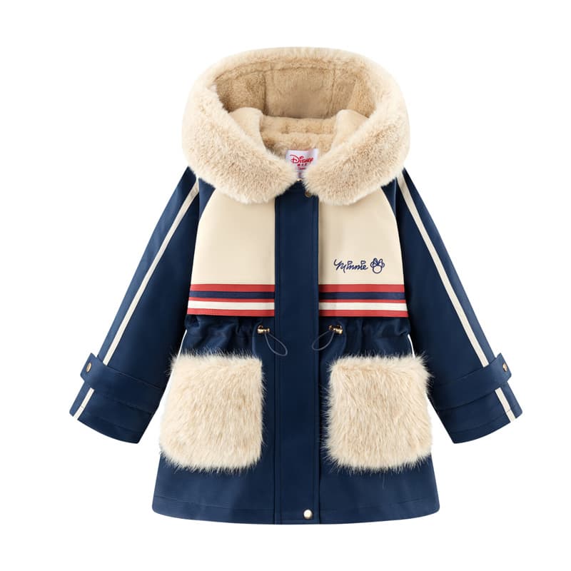 Disney PARKA Пальто с капюшоном утолщенное и с флисовой подкладкой мультяшный принт длинные рукава темно-синий - изображение 1