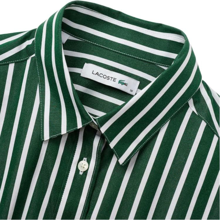 Платье LACOSTE Длинное платье с длинными рукавами для женщин 291 Яшма полосы - изображение 3