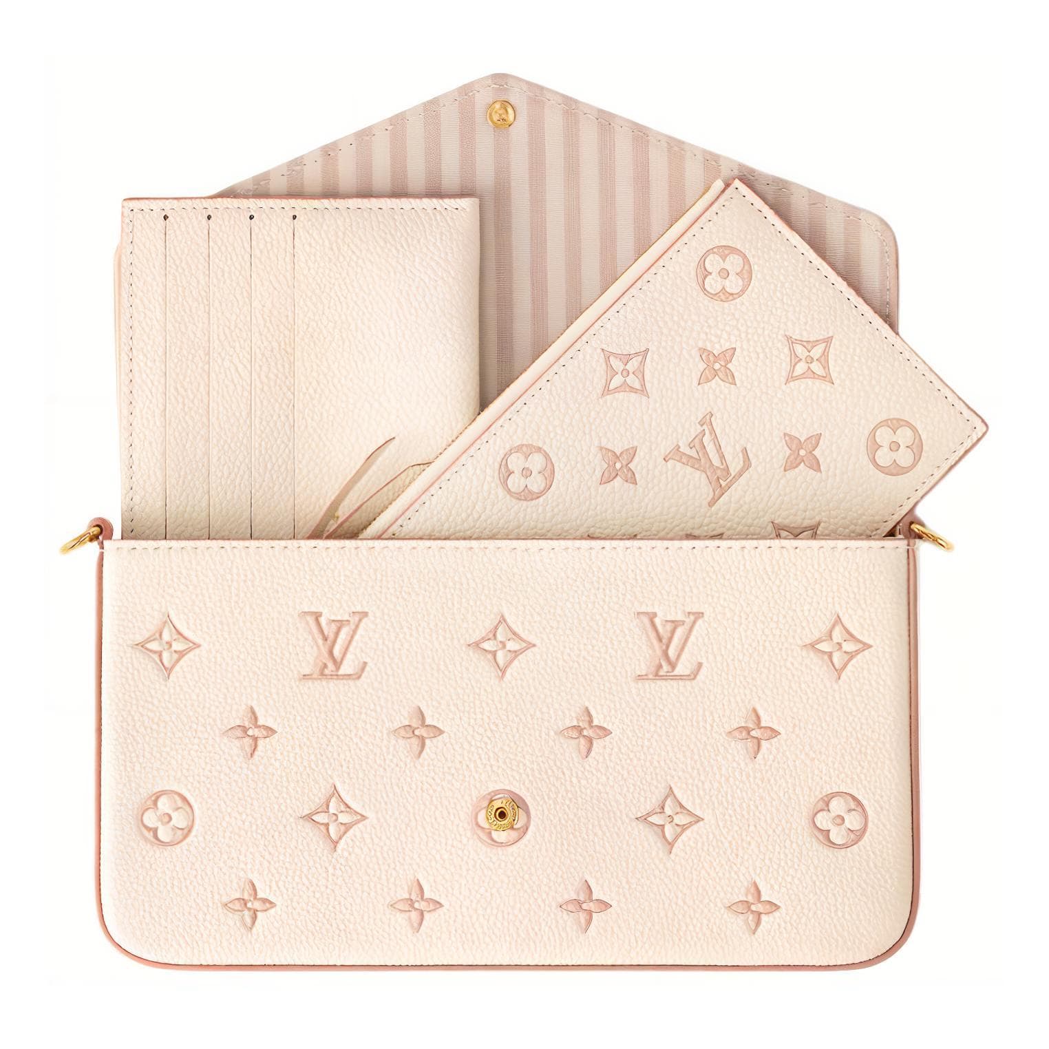 Сумка через плечо Louis Vuitton Pochette Félicie Beige - изображение 5