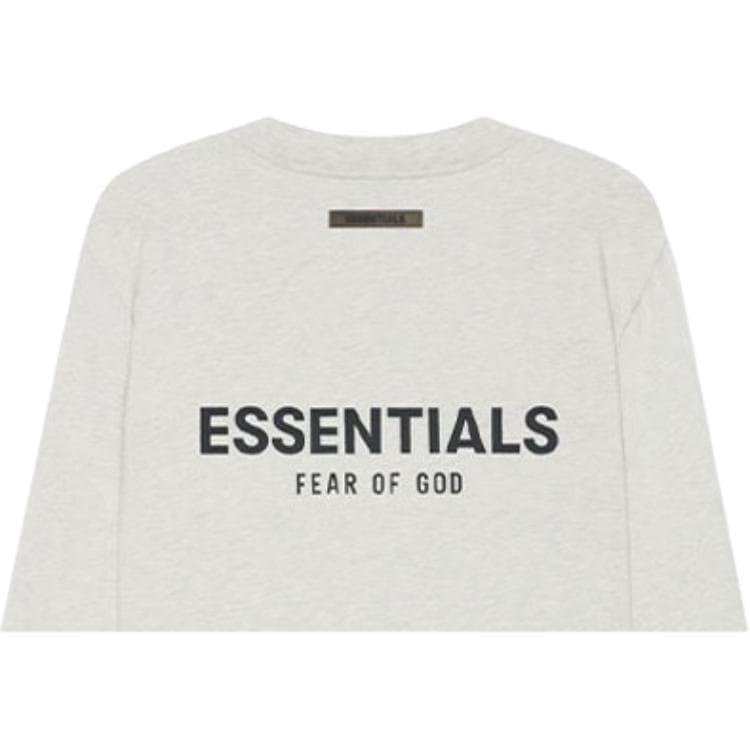 Кофта Fear of God Essentials Long Sleeve Tee Light Heather Oatmeal SS21 T - изображение 3