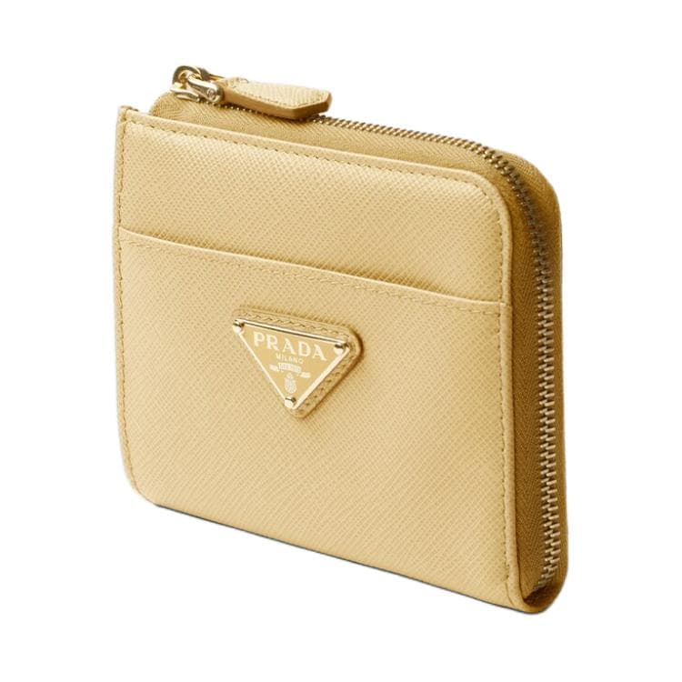 Картхолдер Prada Saffiano Коровья кожа Держатель для карт кошелек Женские Ваниль - изображение 2