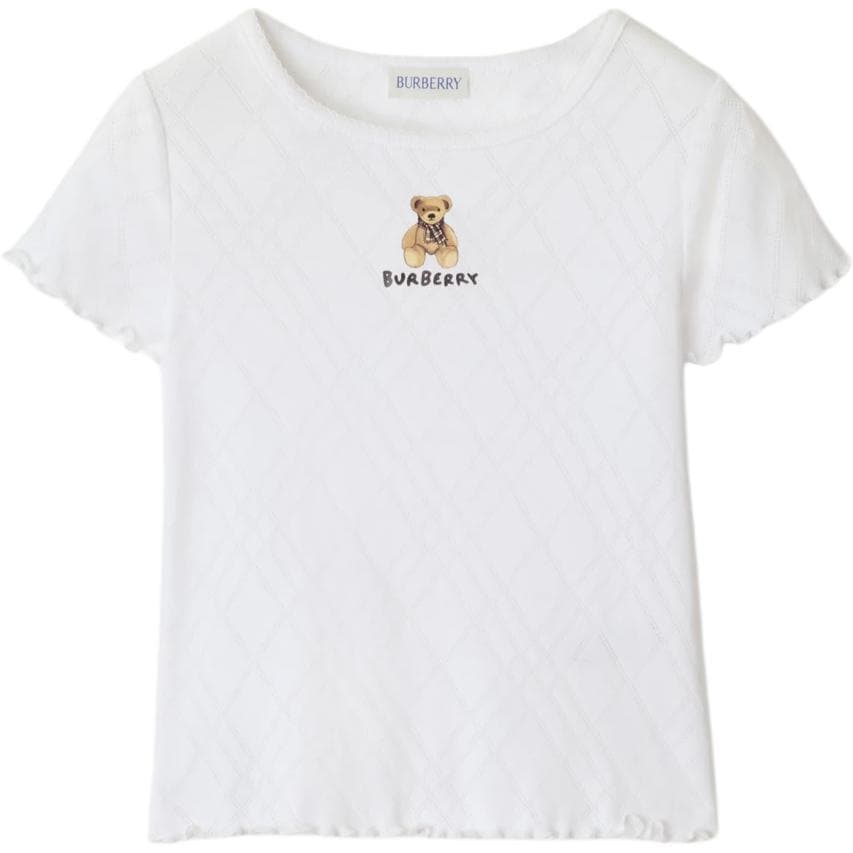 Футболка Burberry Thomas Bear T Рубашка Белая Детская - изображение 1