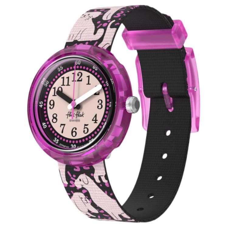 Часы SWATCH Flik Flak LAOYOUJI Мех Ever Кварцевый механизм 30 м Водонепроницаемые Женские Часы 31,85 мм Фиолетовый Циферблат - изображение 1
