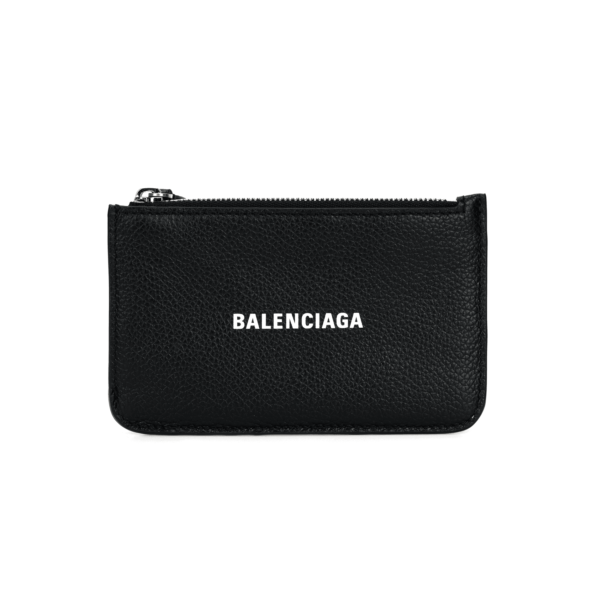 Картхолдер Balenciaga Cash Крупнозернистая текстура Коровья кожа Держатель для карт Большой Женский Черный - изображение 1