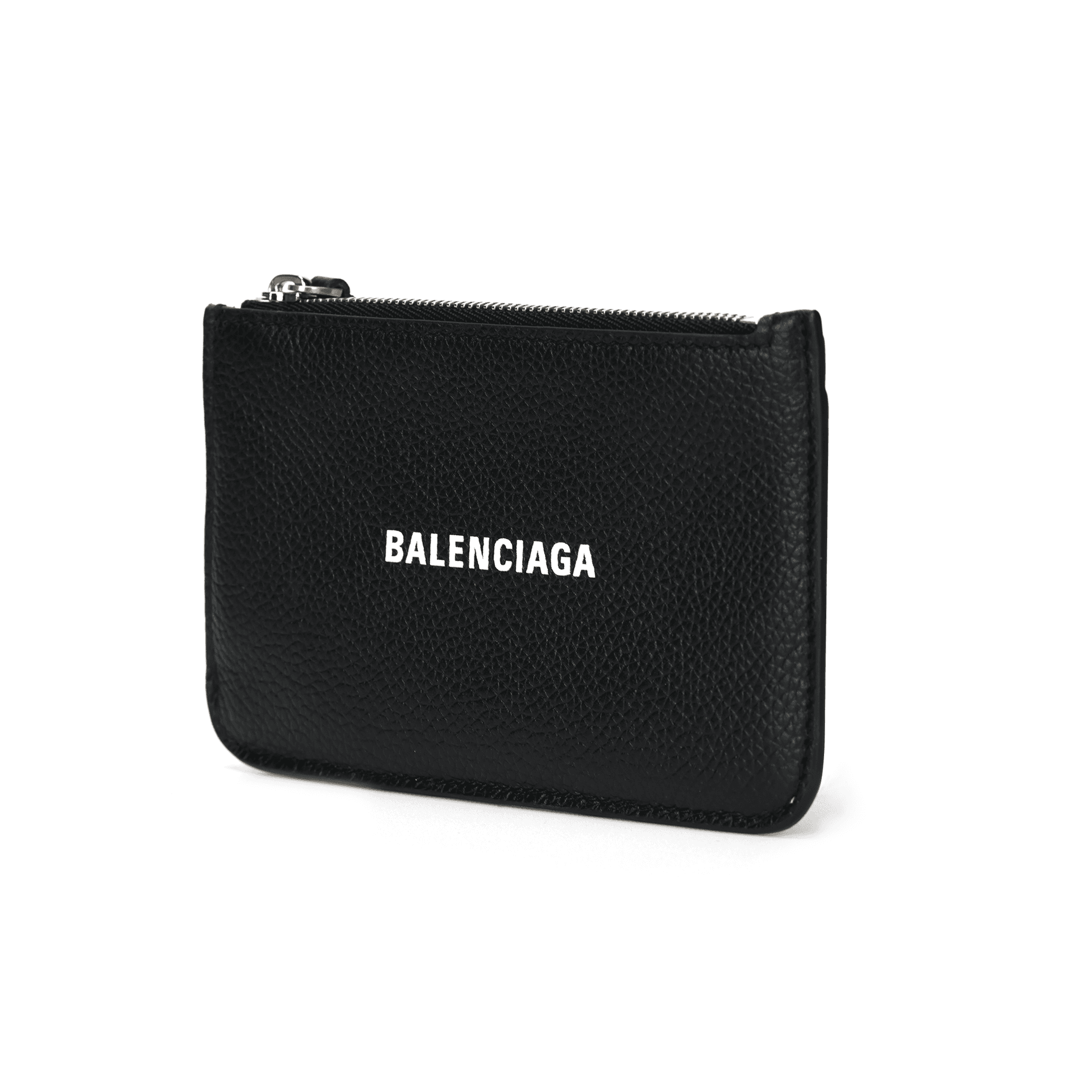 Картхолдер Balenciaga Cash Крупнозернистая текстура Коровья кожа Держатель для карт Большой Женский Черный - изображение 2