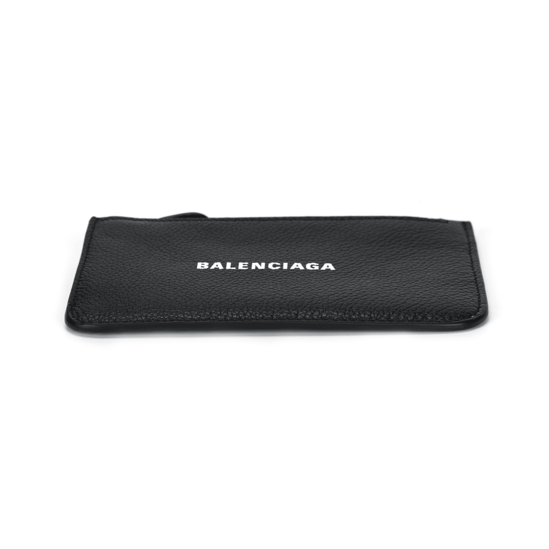 Картхолдер Balenciaga Cash Крупнозернистая текстура Коровья кожа Держатель для карт Большой Женский Черный - изображение 4