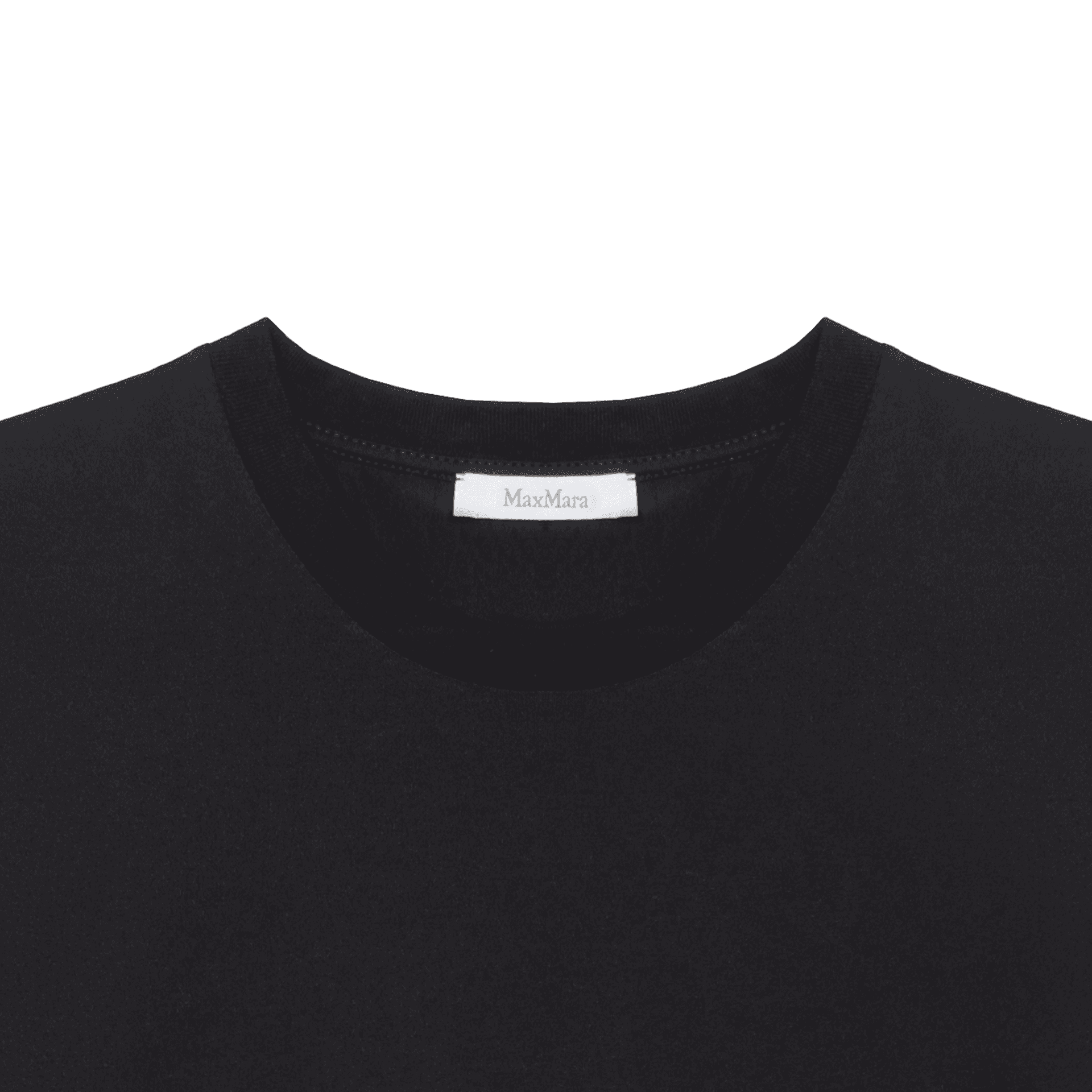 Футболка MaxMara Crew Neck T-Shirt Black - изображение 5