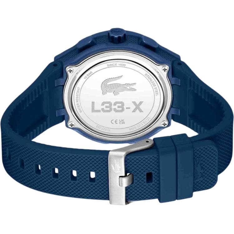 Механические часы Часы LACOSTE с кварцевым механизмом ремешок из силикона синий циферблат 45 мм мужские часы - изображение 3