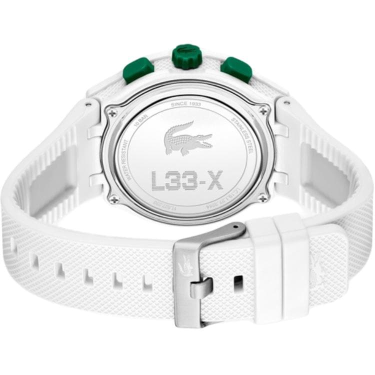 Механические часы Часы LACOSTE с кварцевым механизмом круглый корпус силиконовый ремешок 45 мм белый циферблат мужские часы - изображение 3