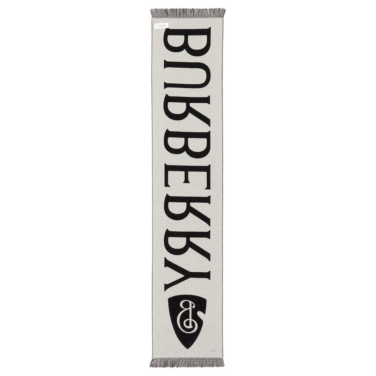 Шарф Шаль из 100% шерсти Burberry Унисекс Черный Простой Хлопковый Волокно Рис - изображение 3