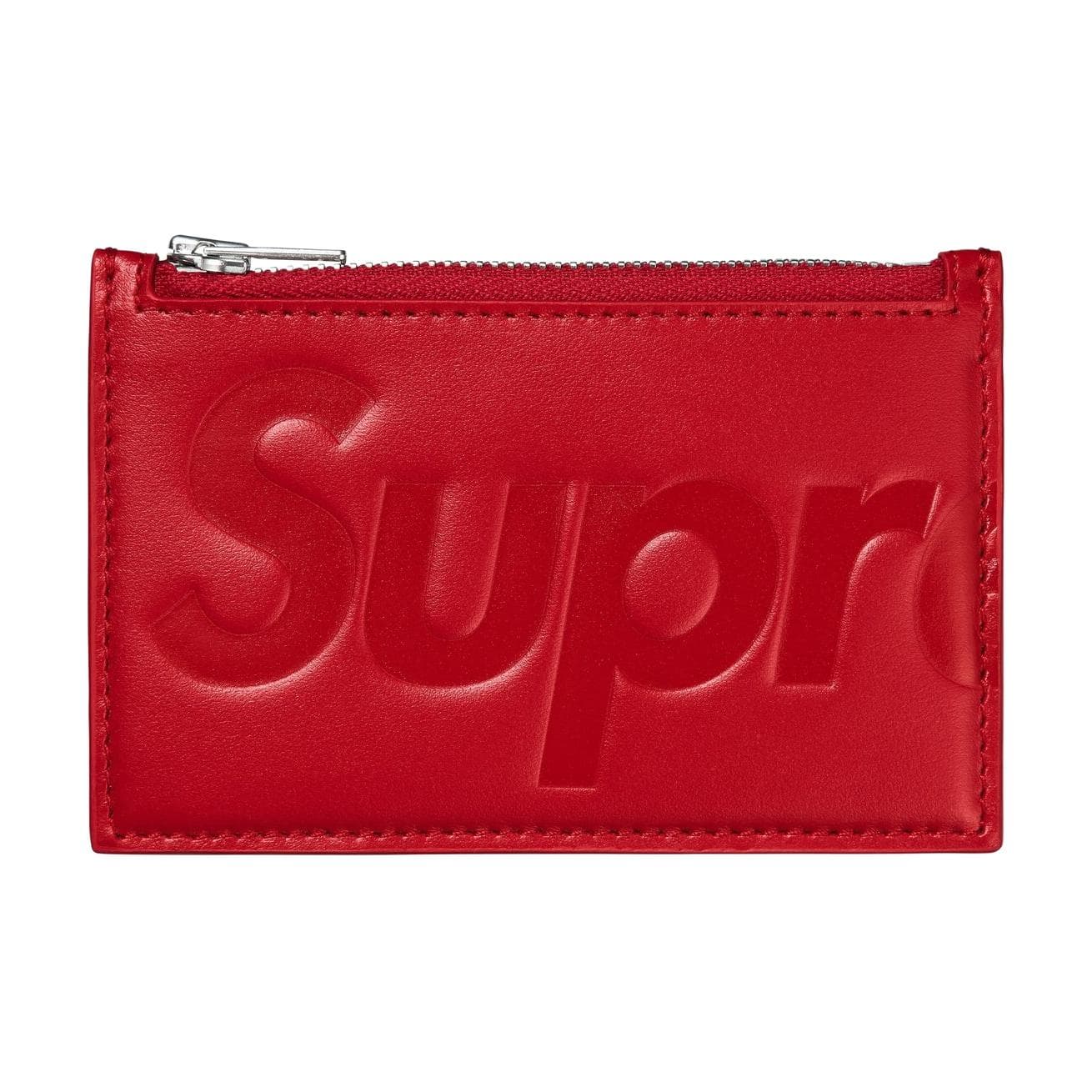 Картхолдер Supreme Кожаный держатель для карт Унисекс Красный - изображение 1
