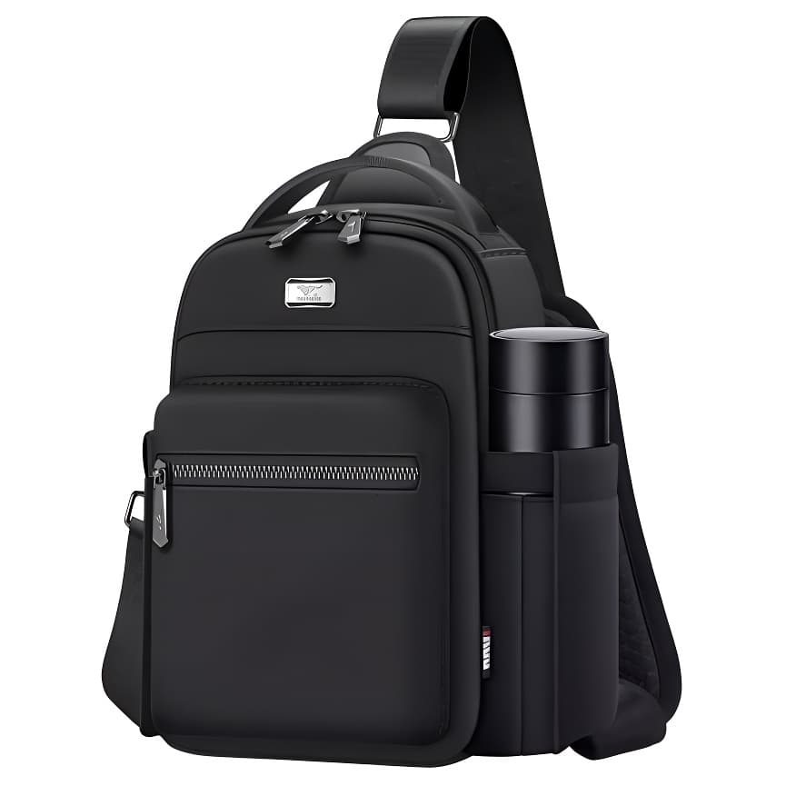 Нагрудная сумка SEPTWOLVES Oxford Crossbody Bag (Sling) Large Men's Black SEPTWOLVES Оксфорд Слинг Сумка (Слинг) Большая Мужская Черная - изображение 2