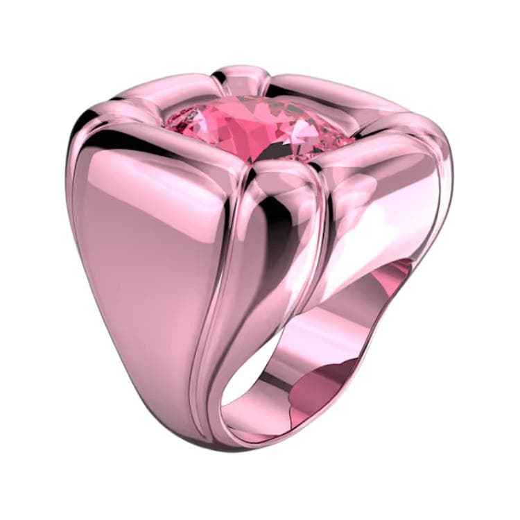 Кольцо Swarovski Оригинальный дизайн Алюминиевые кольца унисекс розовые - изображение 2