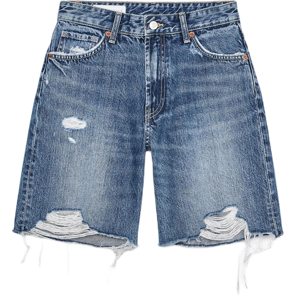ZARA Trf Морской синий Женские джинсовые шорты - изображение 1