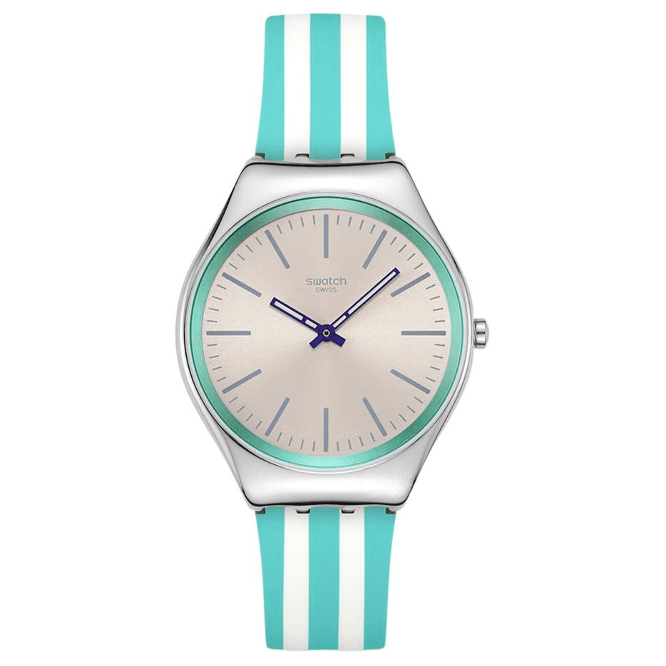 Часы SWATCH ESSENTIALS Кварцевый механизм водонепроницаемость 30 м унисекс часы 38*45,6 мм серебристый циферблат - изображение 1