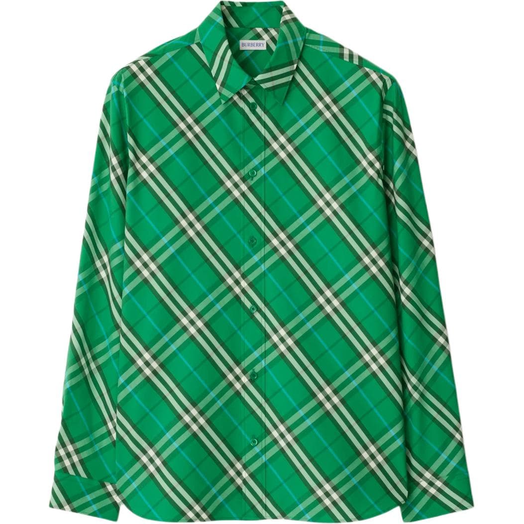 Рубашка Burberry SS25 Рубашка Мужская Зеленая - изображение 1
