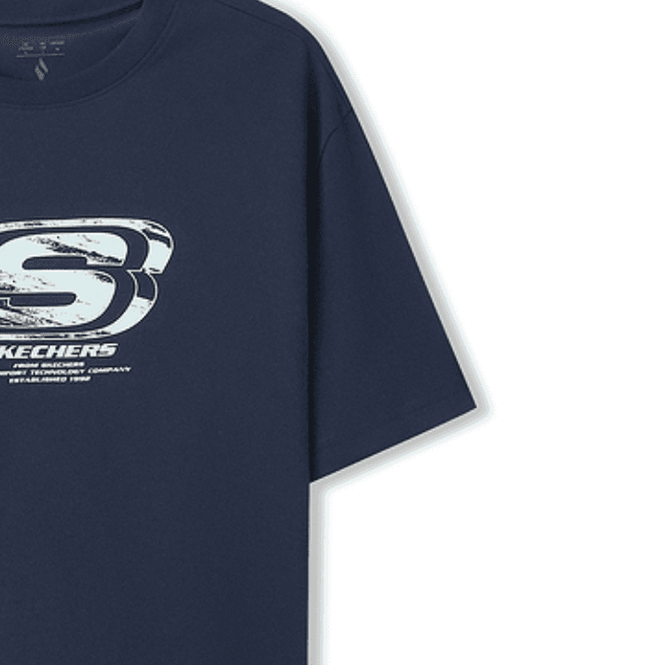 Футболка Skechers T-Shirt Унисекс Темно-Синий 002Z - изображение 3