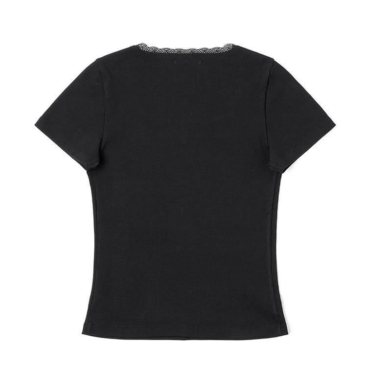 Футболка Lee Черные Женские Футболки - изображение 2