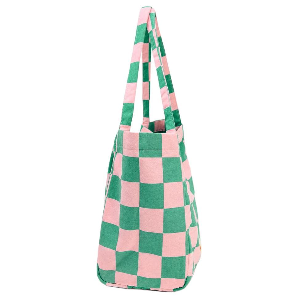 Мини-сумка ZARA Plaid Seahorse Tote Bag Pink Green - изображение 2