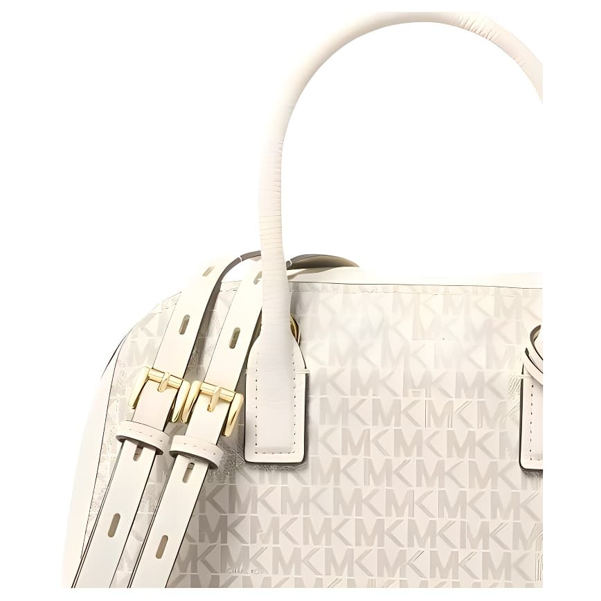 Сумка MICHAEL KORS Ashton Искусственная кожа Одно плечо Сумка Средний Женский Ванильный и Молочный Белый - изображение 3