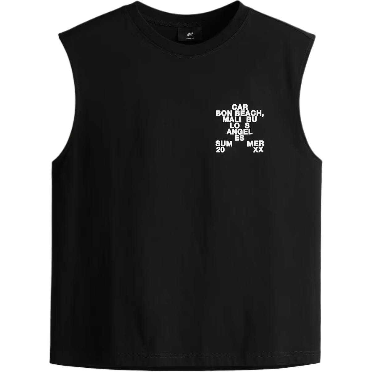 Майка H&M Черный/Белый Мужские Майки - изображение 1