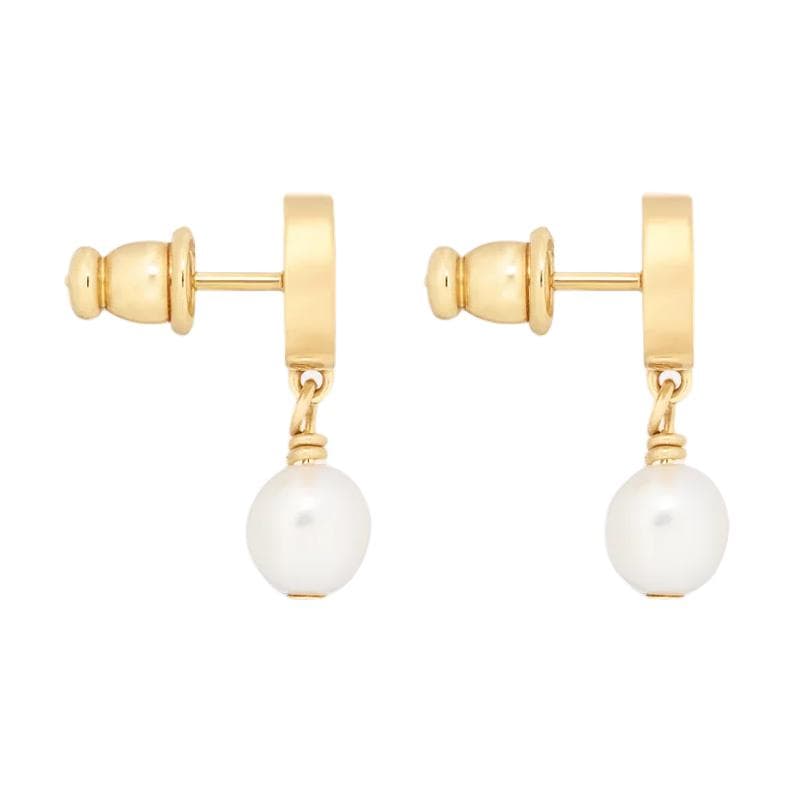 Серьги DIOR PETIT CD Metal Earrings Gold - изображение 2